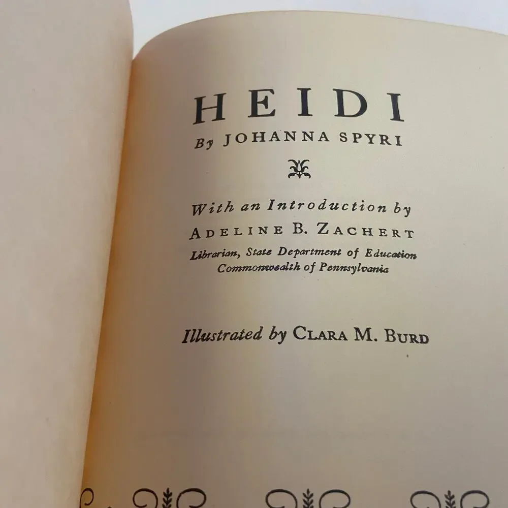 The Children's Classics Heidi John C Winston Collectible USA 1924 Antique